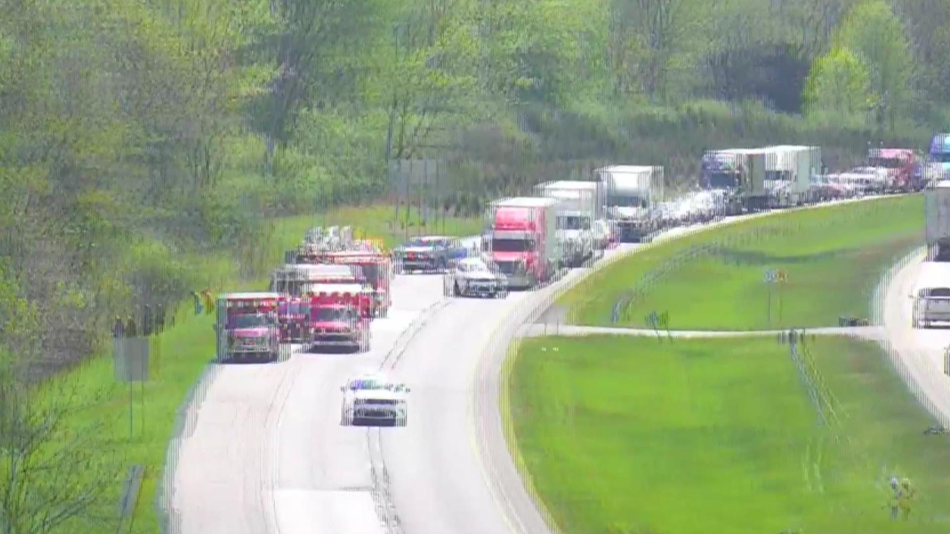 At least one person has been seriously injured in a crash on I-70 west of Mooresville. 