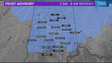 Live Doppler 13 Weather Blog: Frost Advisory early Monday morning
