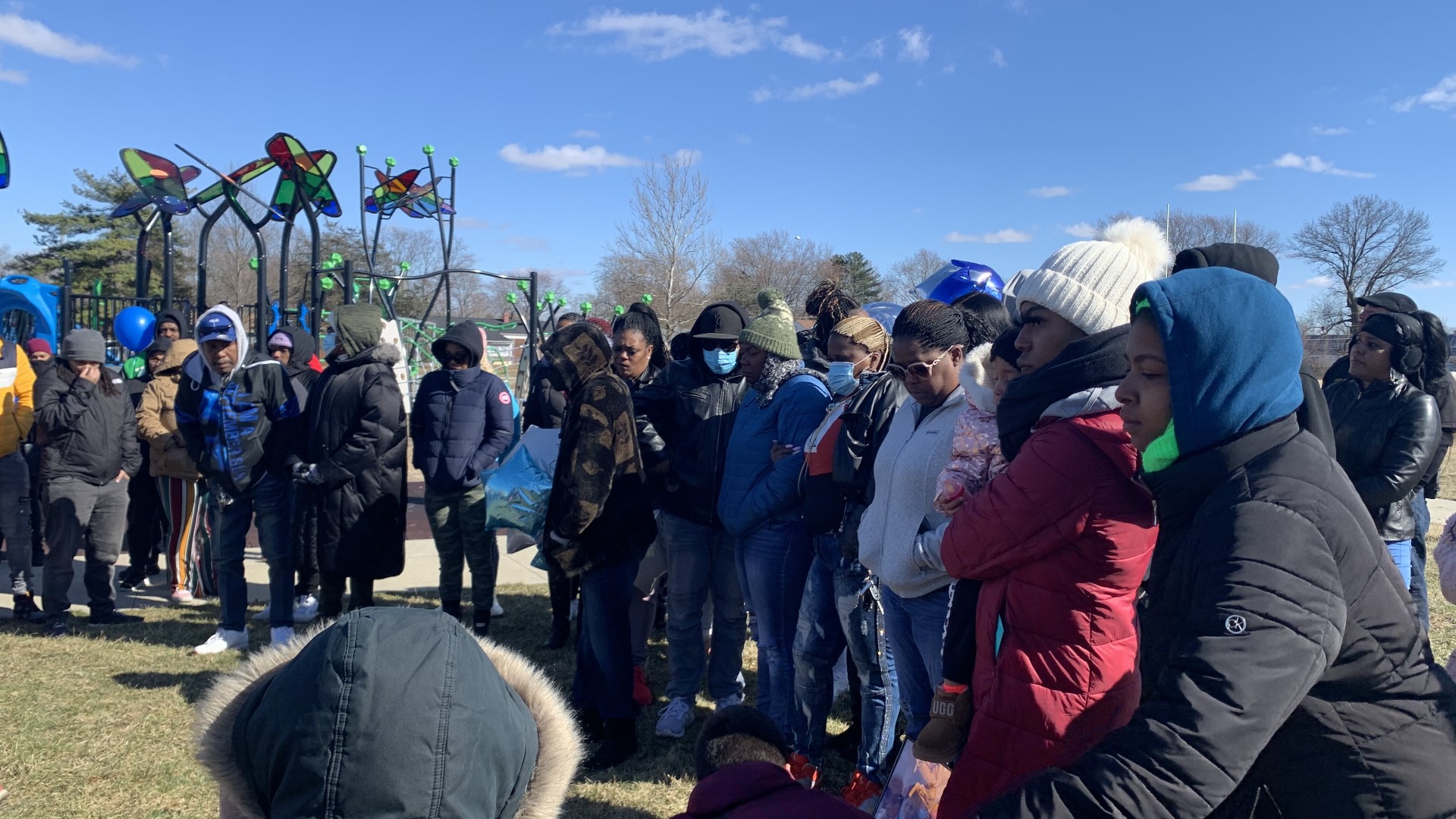 The family of Da'Vonta White gathered here at Dubarry Park for a balloon release on Saturday and to also send a message to the community.