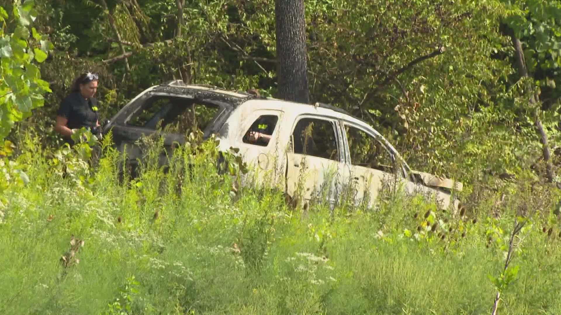 A man is dead after being found near a burning car on Indy’s east side.