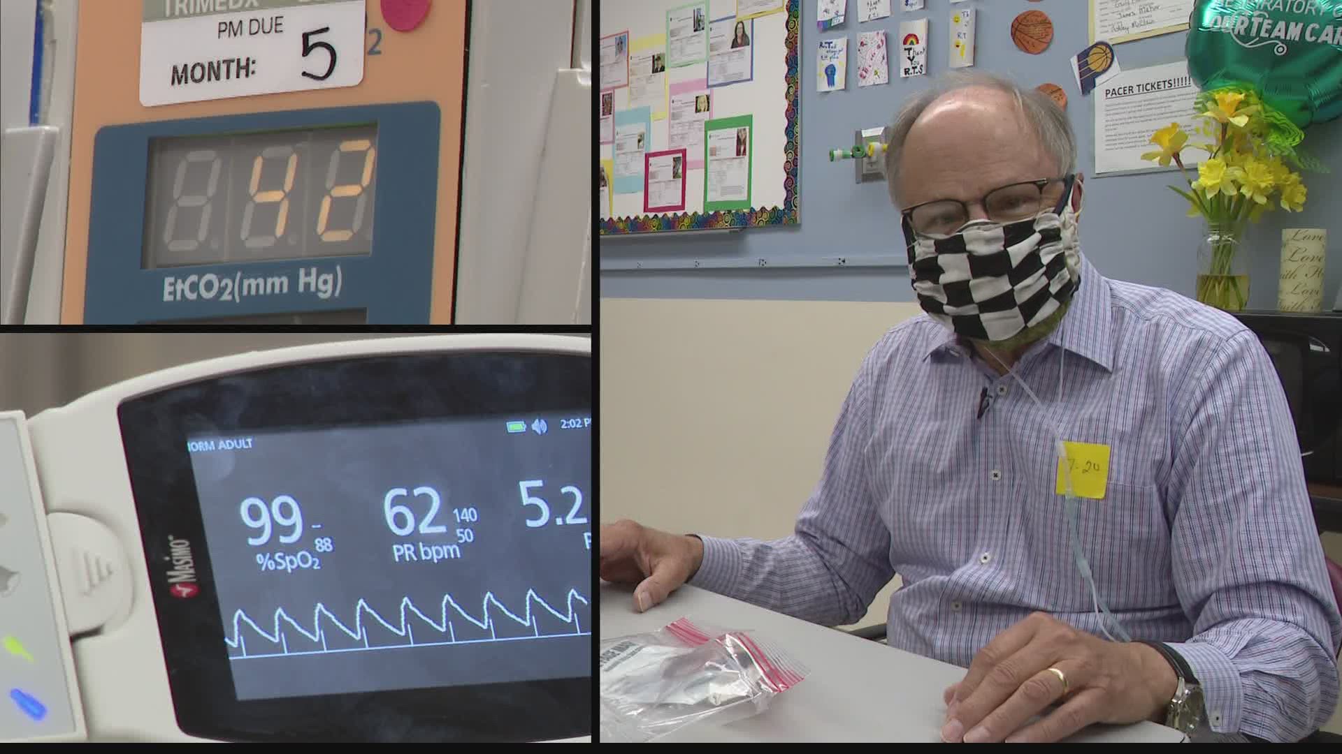 13News reporter Rich Van Wyk tested claims that wearing a mask reduces oxygen to your body.