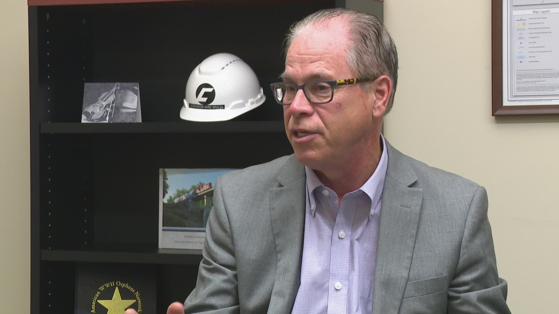 Senator Braun says he supports Governor Holcomb changing the mask mandate to an advisory.