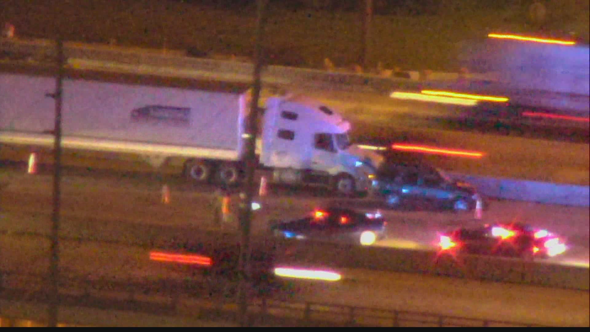 One person was killed early Saturday on I-65 in downtown Indianapolis.