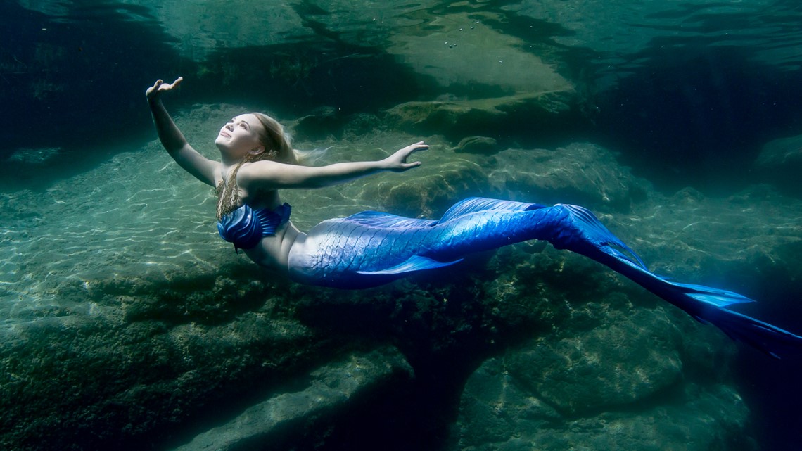 mermaid swimming underwater