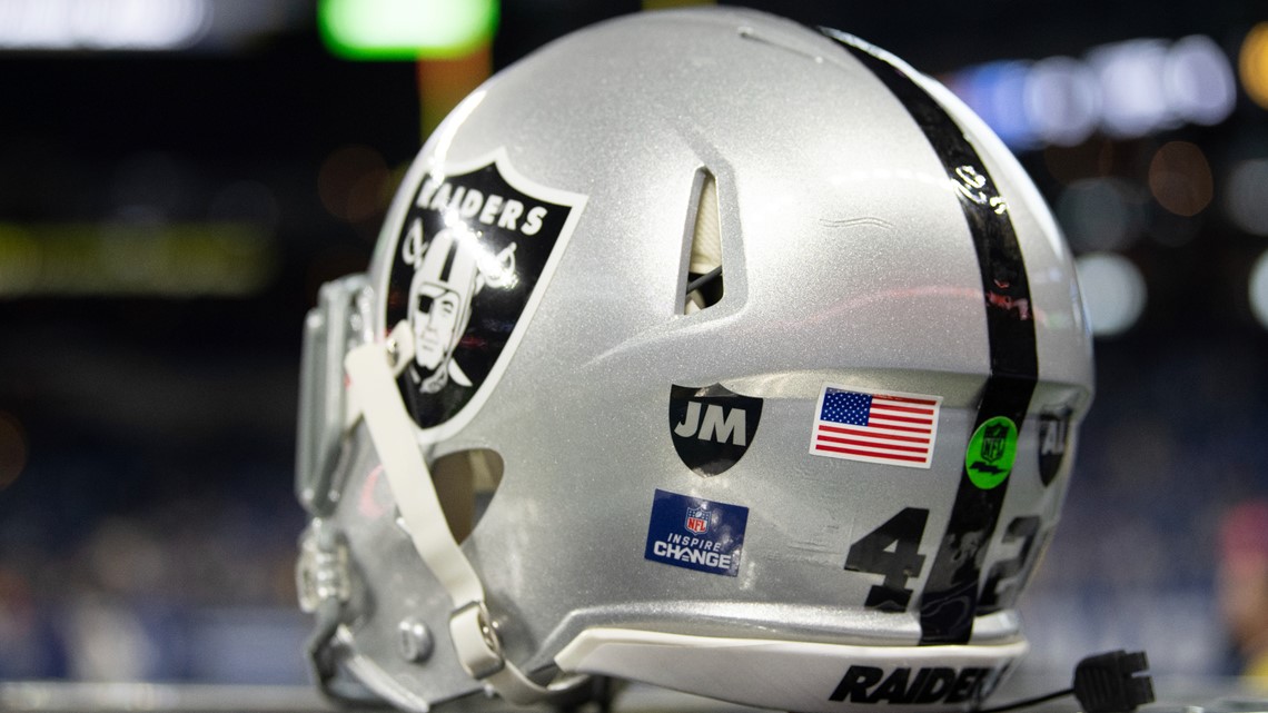 jm on raiders helmet