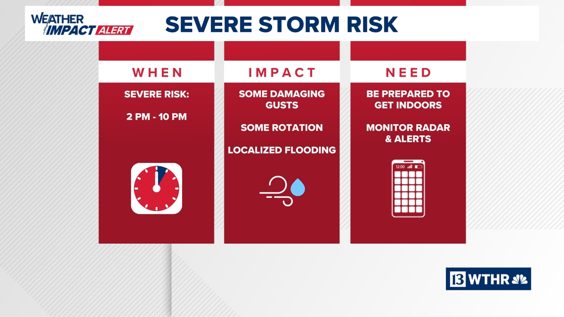 Severe storm threat continues in eastern Indiana this evening | 13Weather Blog Severe Thunderstorm Watch East Of I-69 Until 10pm
