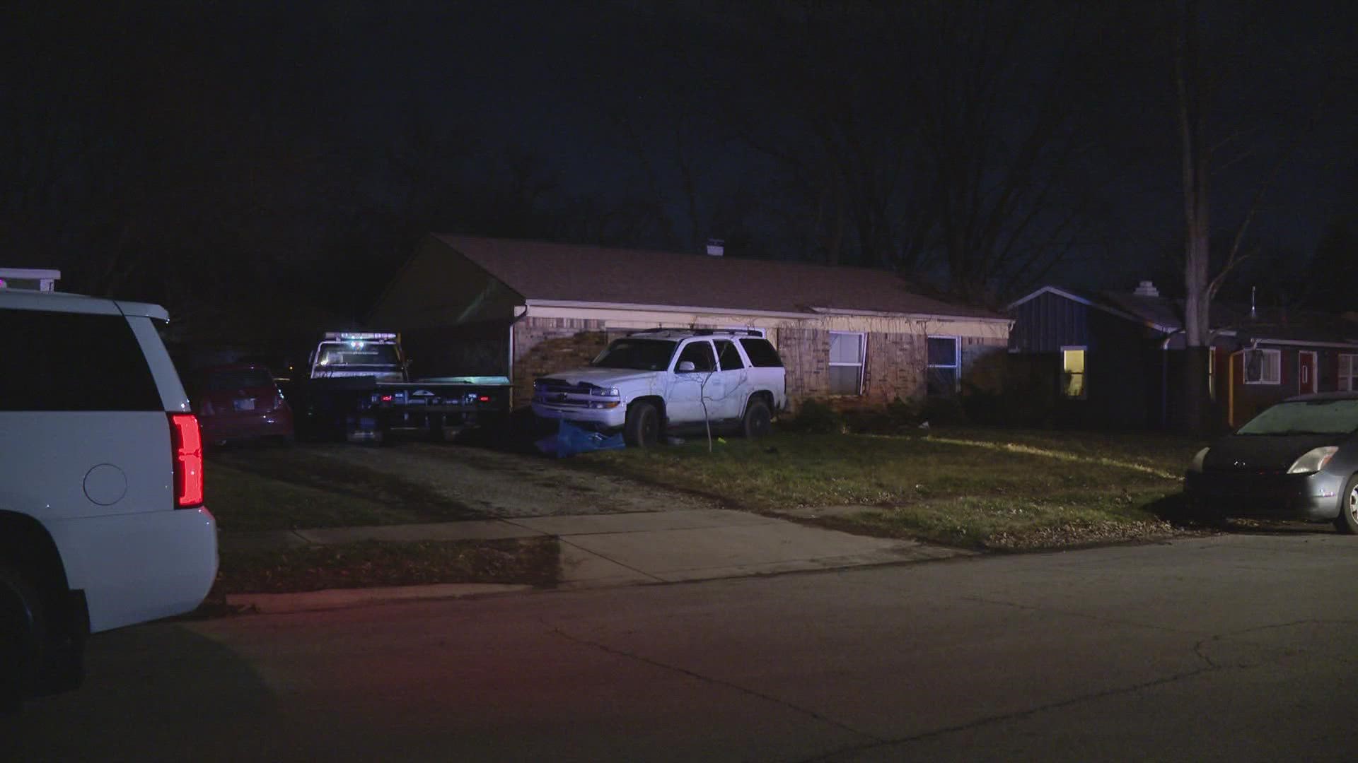 A short pursuit ended Friday evening when an SUV struck a house in Lawrence.
