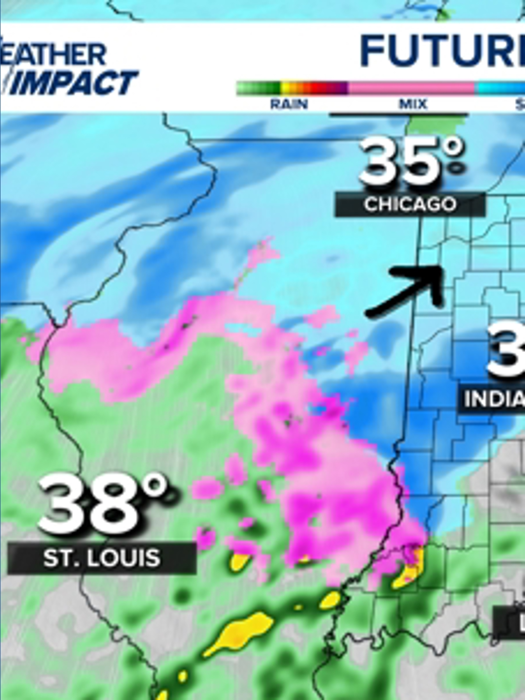 Tracking heavy, slushy snow changing to rain across Indiana Saturday PM ...