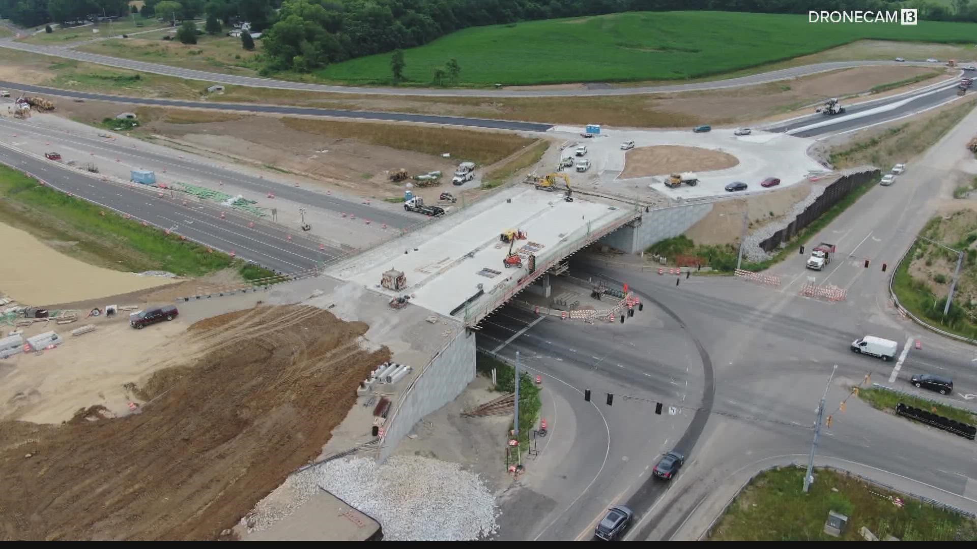 Crews are on track for a major project to convert SR 37 into I-69 on Indy's south side.