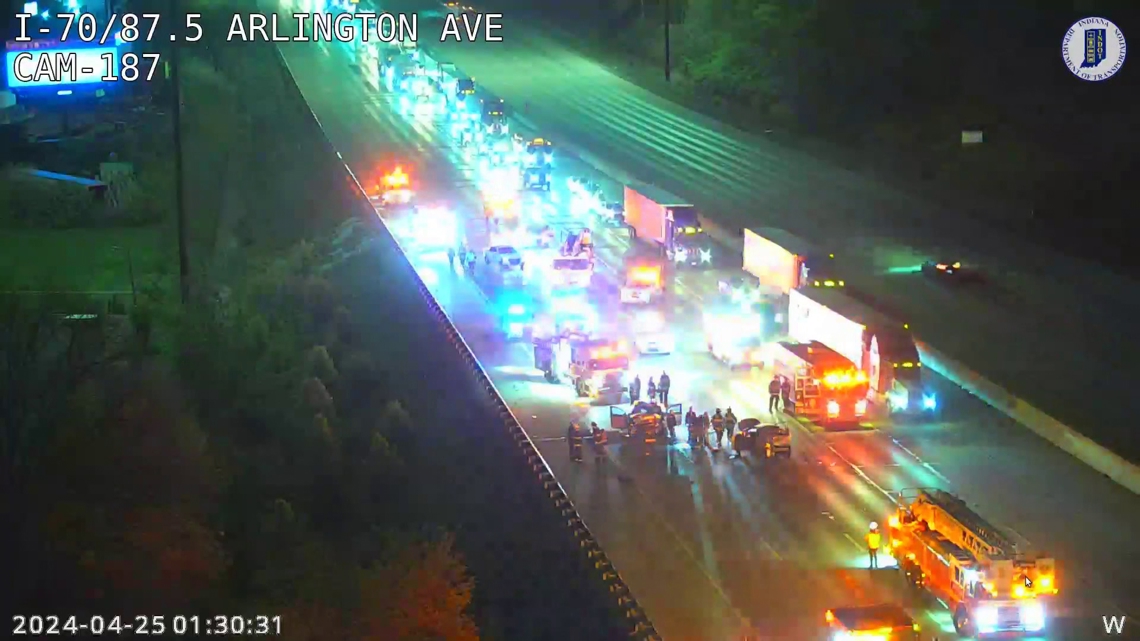 ISP: 4 injured in I-70 crash on Indy's east side; driver sought | wthr.com
