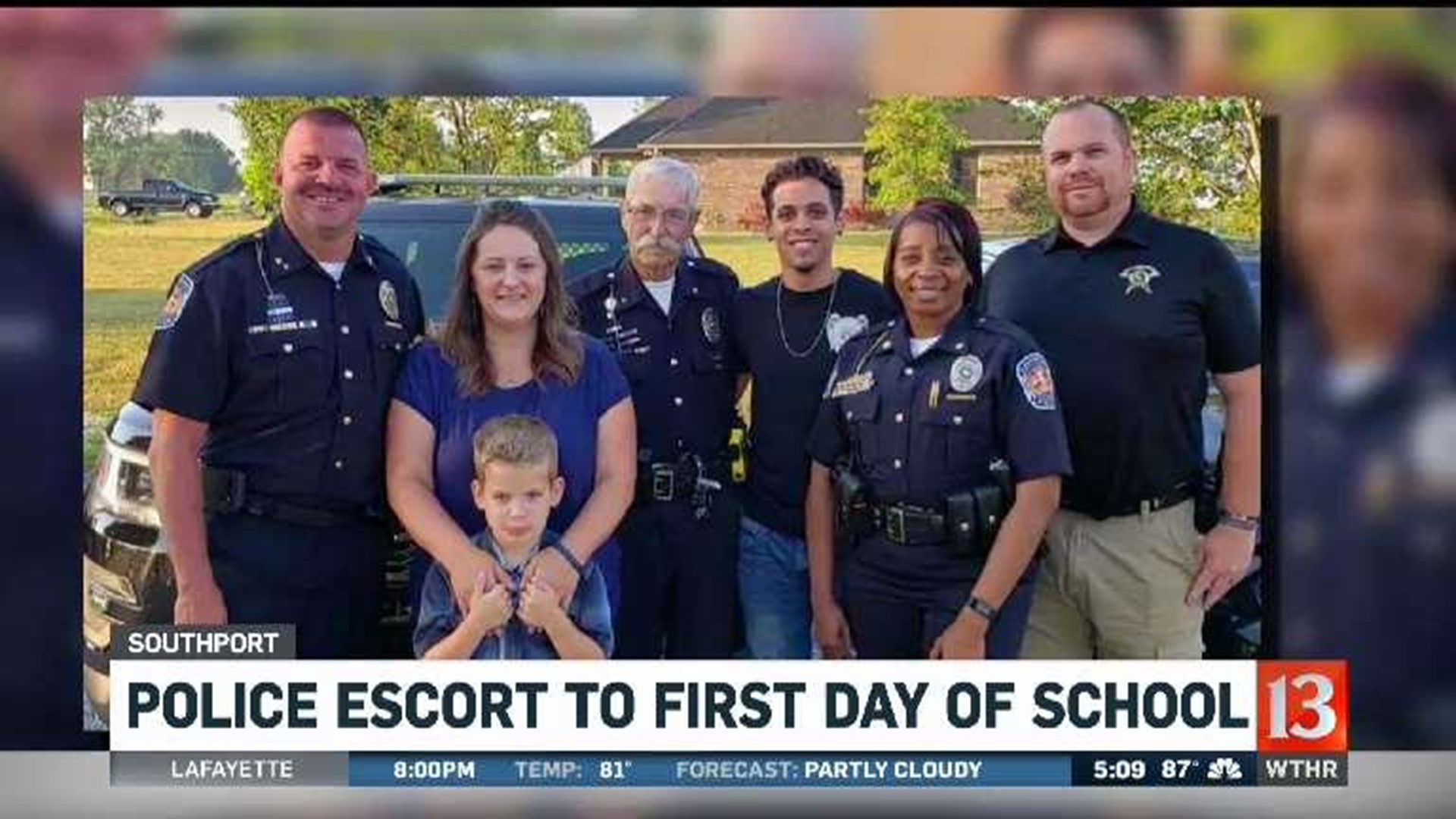 Officers provide escort to first day of school