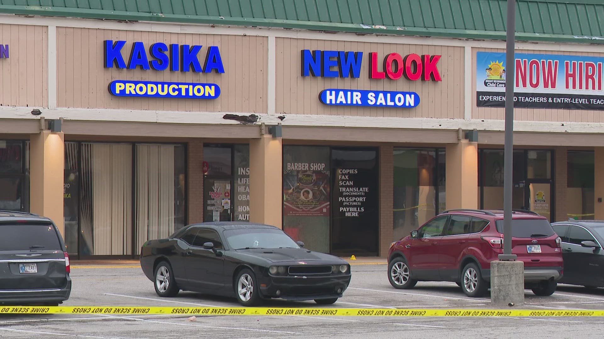 Officers located the victims inside a hair salon in a strip mall on the southeast side of East Washington Street and South Mitthoeffer Road.