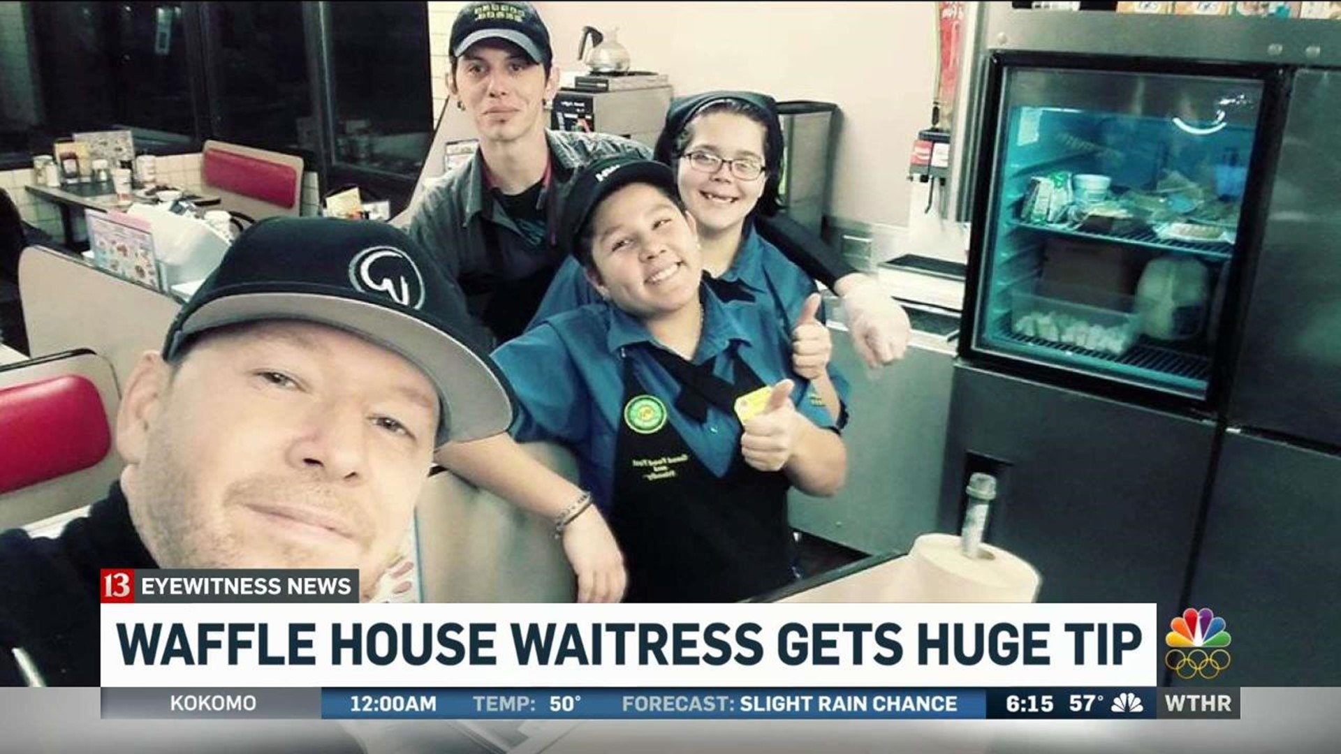 Donnie Wahlberg leaves huge tip at Waffle House
