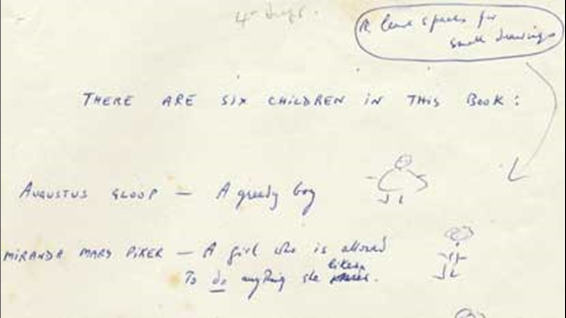 'Charlie and the Chocolate Factory' draft had "Vanilla Fudge Room