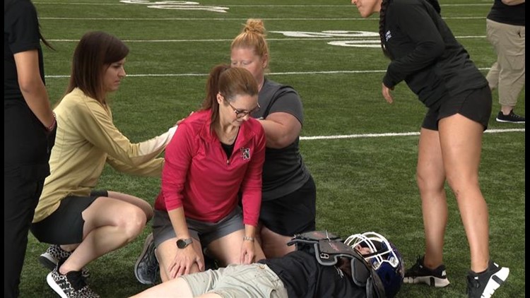 Colts host 28 local high school athletic trainers for sports emergency response training