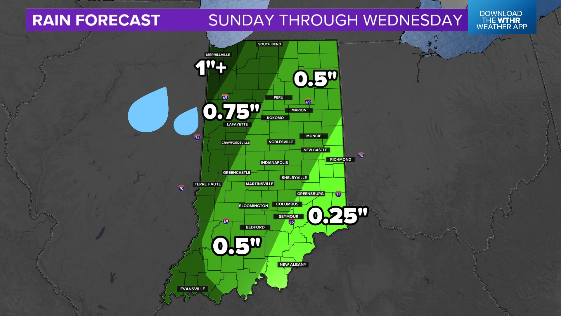Tracking a big soaker in the Midwest | How much rain for Indiana ...