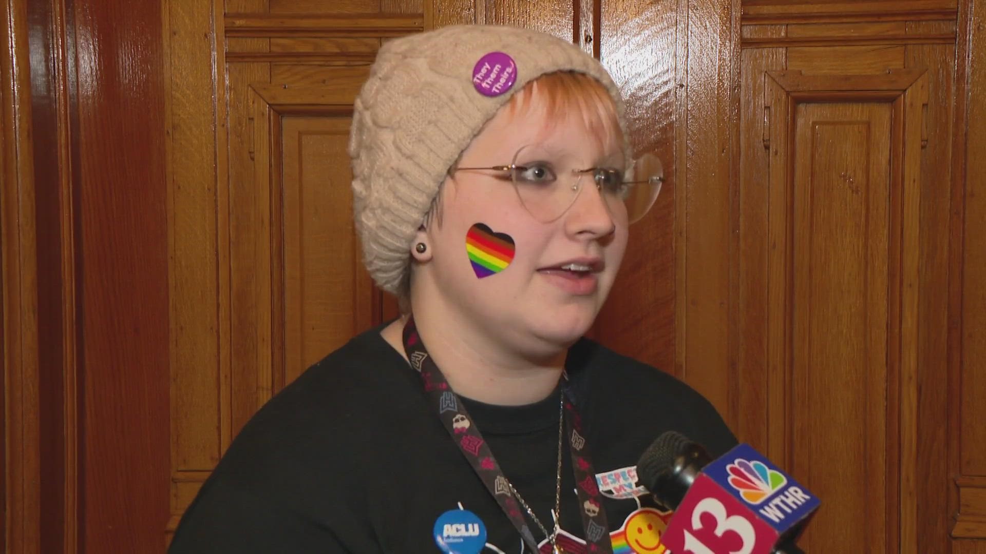 Hundreds of LGBTQ people and their allies took to the statehouse Monday in opposition of several bills.