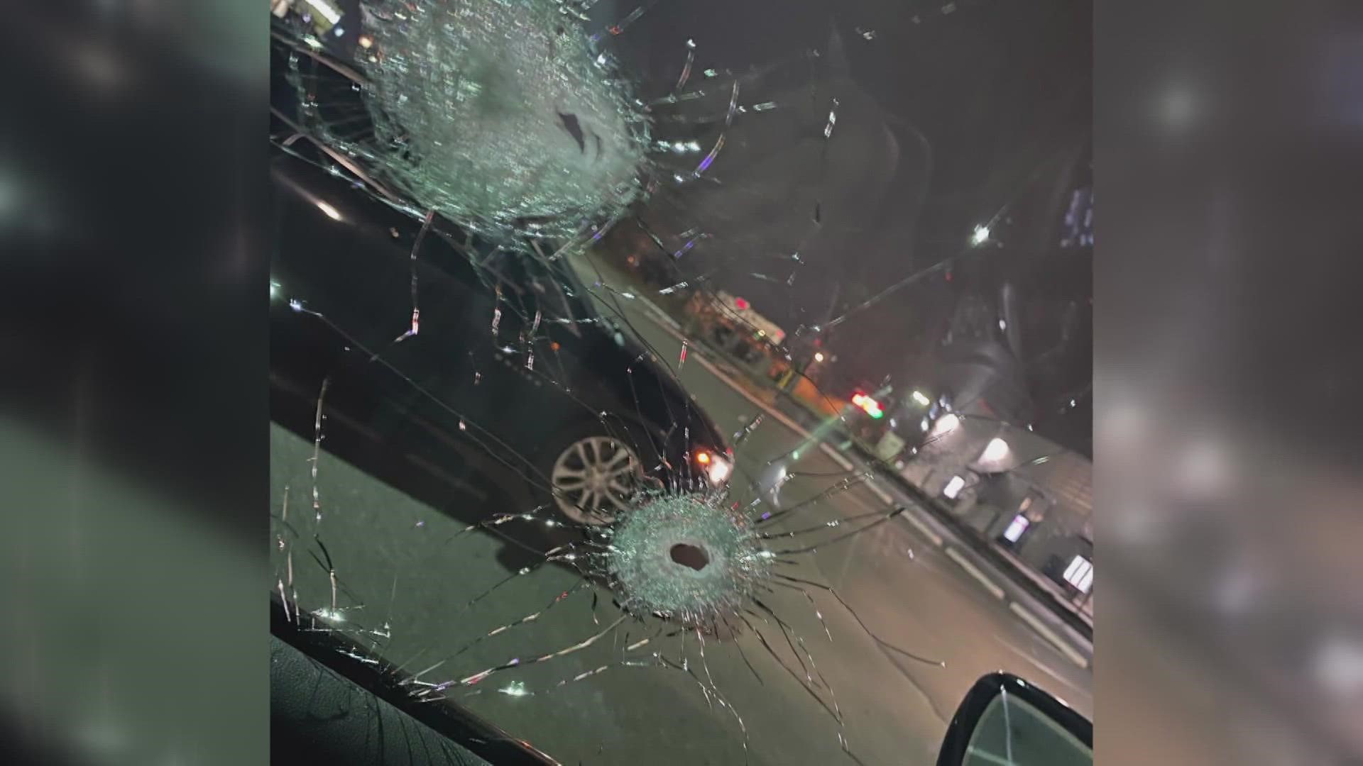 The comedian and frequent contributor to the 'Bob & Tom Show' told 13News he felt the attack was targeted, and that he found nine bullet holes in the car.