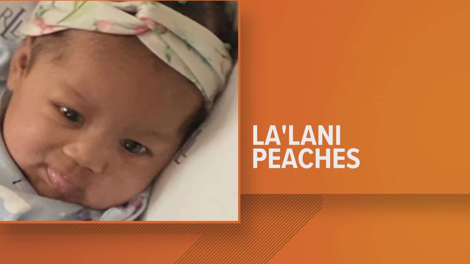 3 month old La'lani went missing out of Indianapolis and was last seen at 6pm Tuesday night.