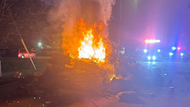 Driver dumps fire from trash truck onto Martinsville street for firefighters to put out