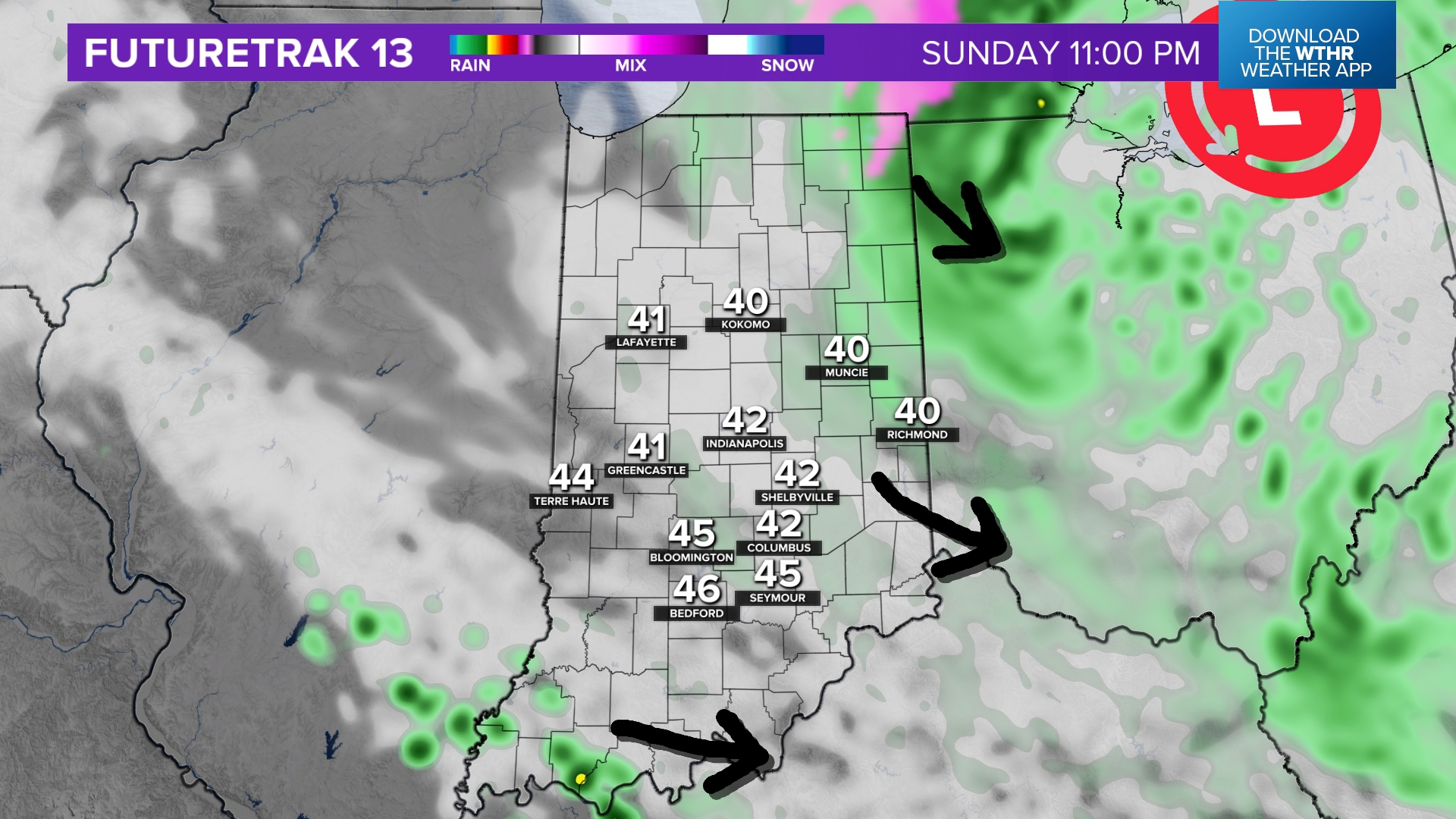 Up to 2.5 inches of rain possible Sunday across Indiana | wthr.com