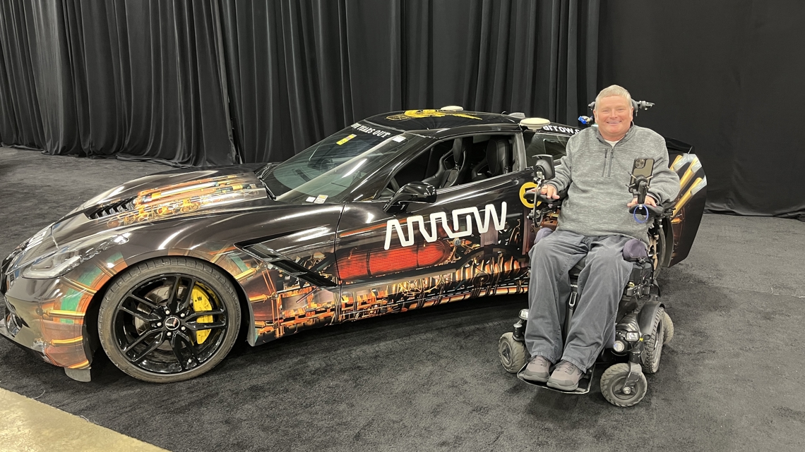 Semi-autonomous mobility Corvette driven by Sam Schmidt up for sale