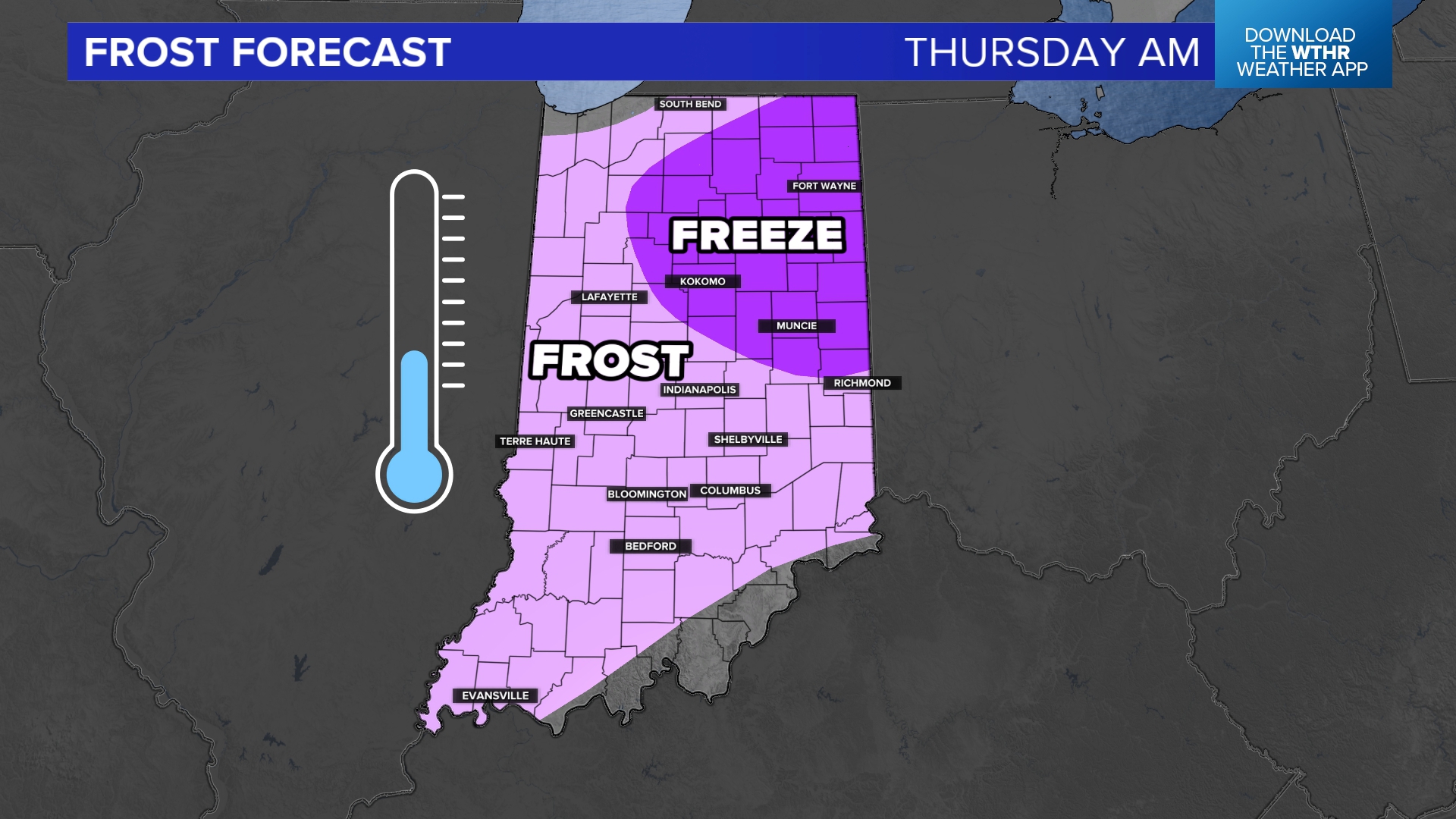 Strong cold front will bring lake effect mist and chance of frost