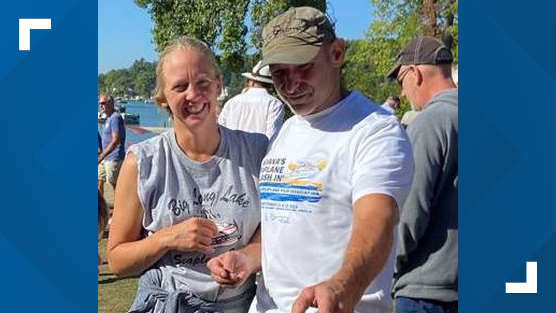 Randy Strebig, 60, and Allison Wheaton, 43, had been together for 17 years and got married last year in a surprise ceremony at their seaplane event in Indiana.