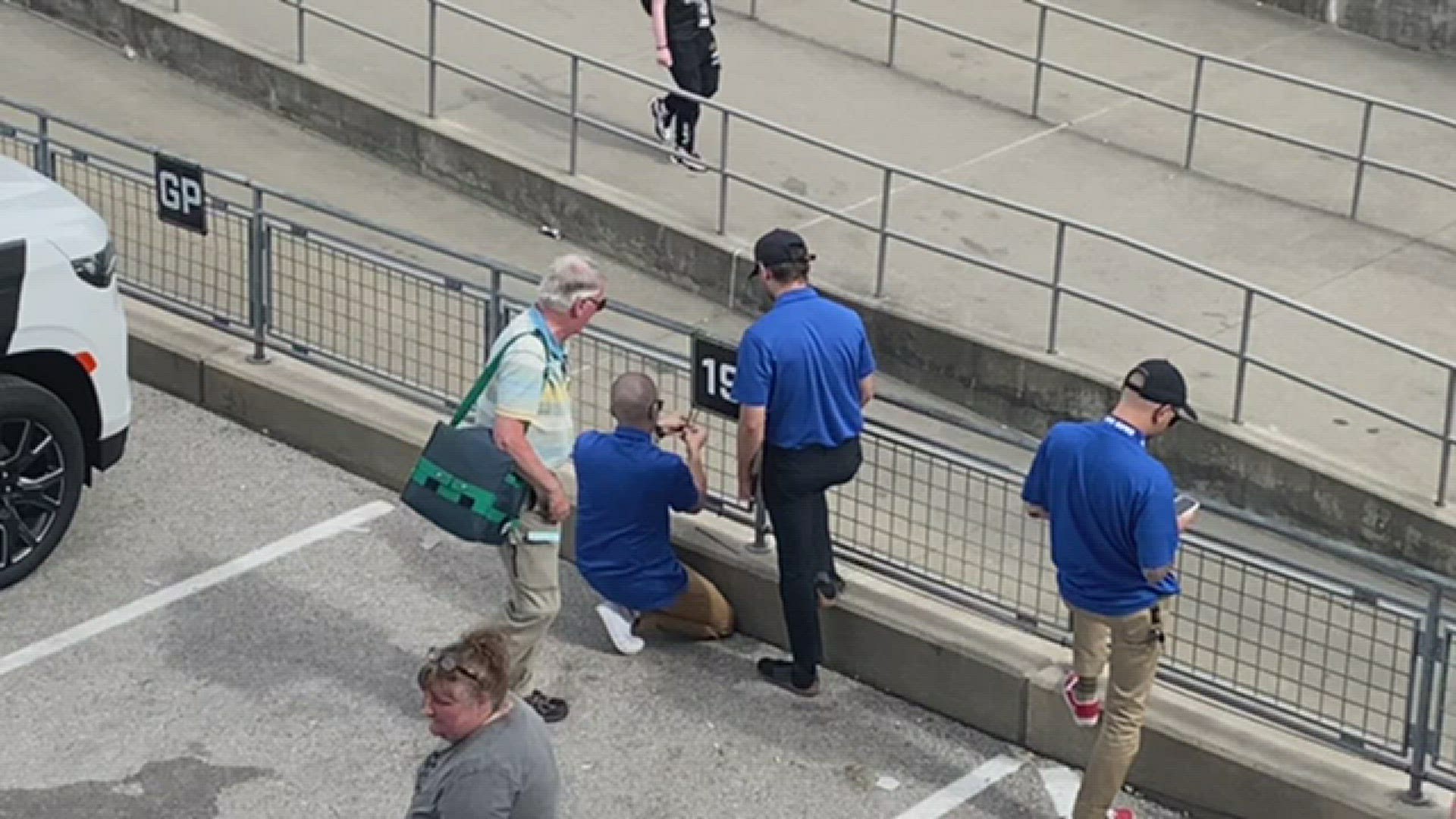 Crews at Indianapolis Motor Speedway wasted no time updating owner Roger Penske's parking spot to mark his team's 19 Indy 500 wins.