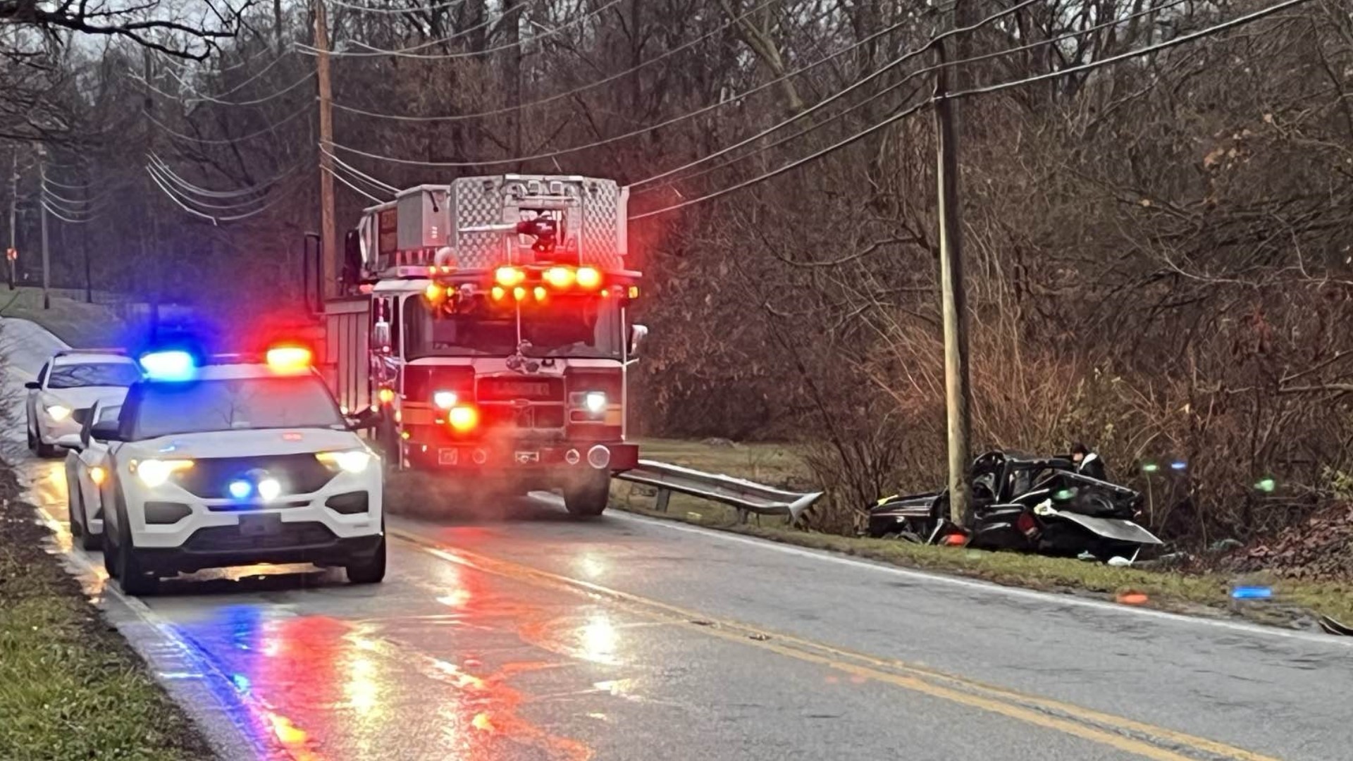 The crash happened Sunday just after 7 a.m. in the 7900 block of Mooresville Road, near Kentucky Avenue.