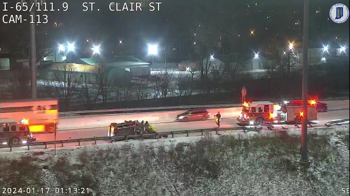 Police investigate deadly crash on I-65 in downtown Indianapolis | wthr.com