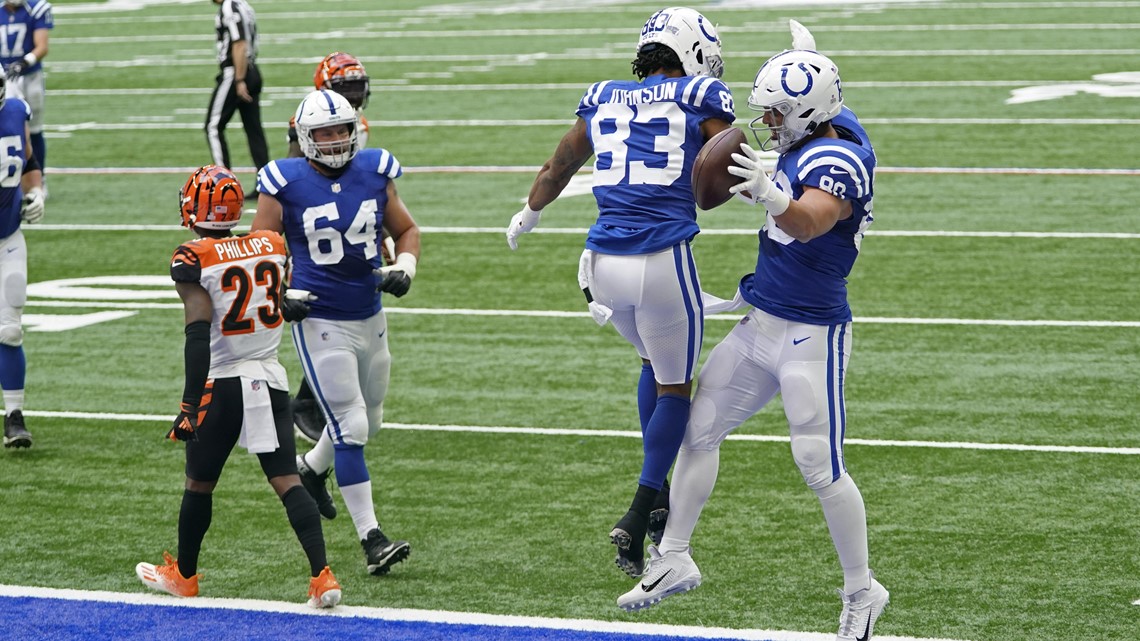 Rivers throw 3 TD passes as Colts rally past Bengals 31-27