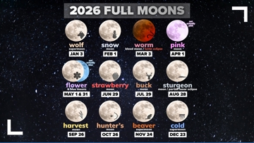 2026 Full Moons | What to expect in the night sky this year