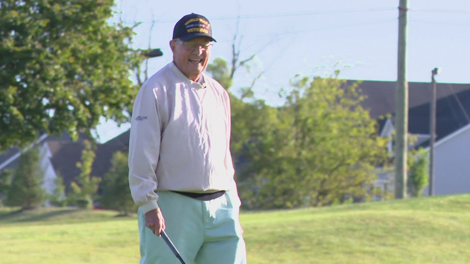 Webber LaGrange stays active by playing golf four times a week throughout the summer — and he's pretty good, too!