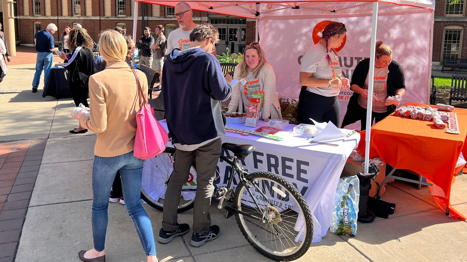 It's a day where you're encouraged to catch a bus, ride a bike, or walk to work if you can.