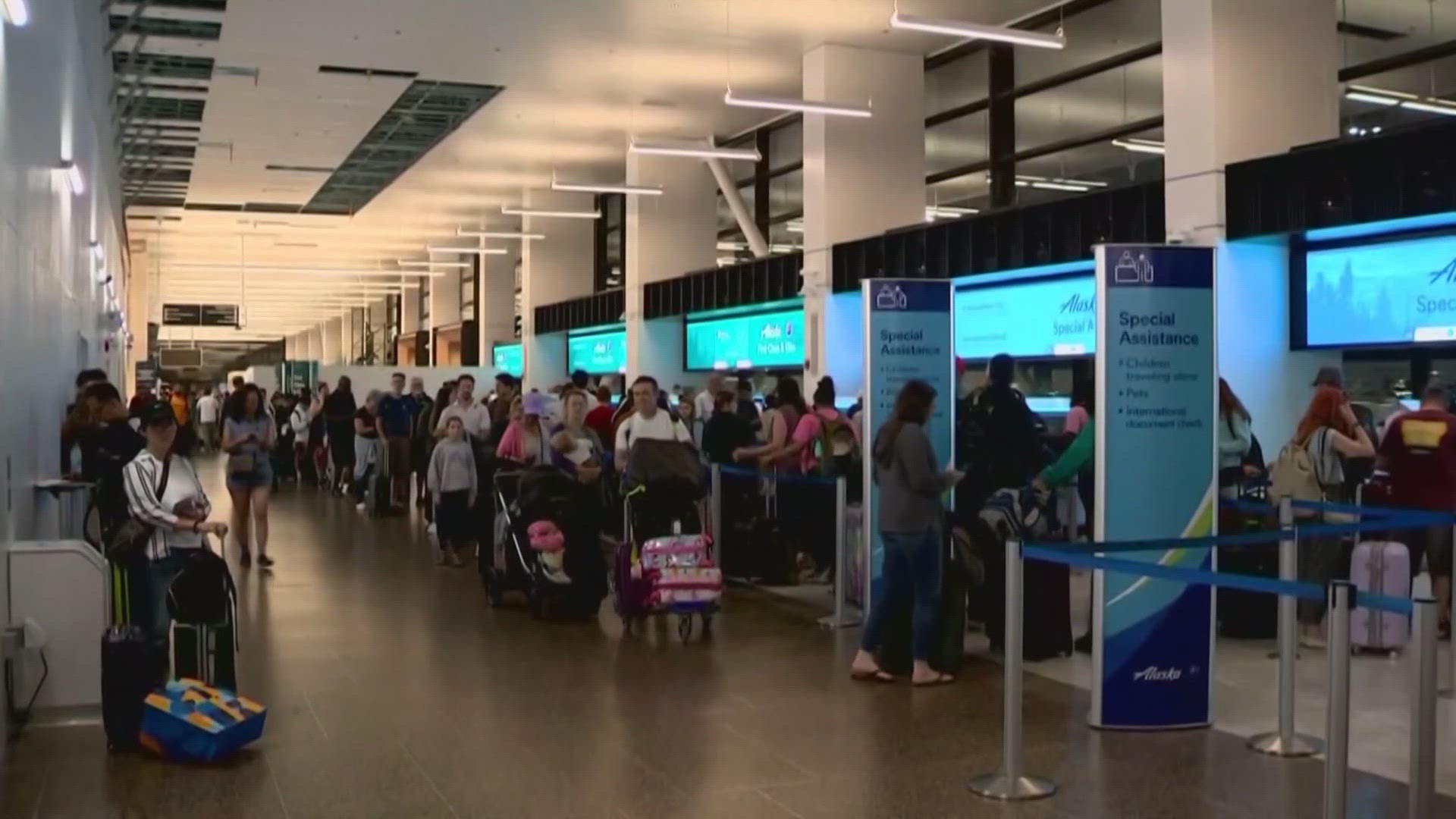 The carrier issued a system-wide ground stop for Alaska Airlines and Horizon Air flights around 8 p.m. Pacific time Sunday. The stop was lifted at 11 p.m.