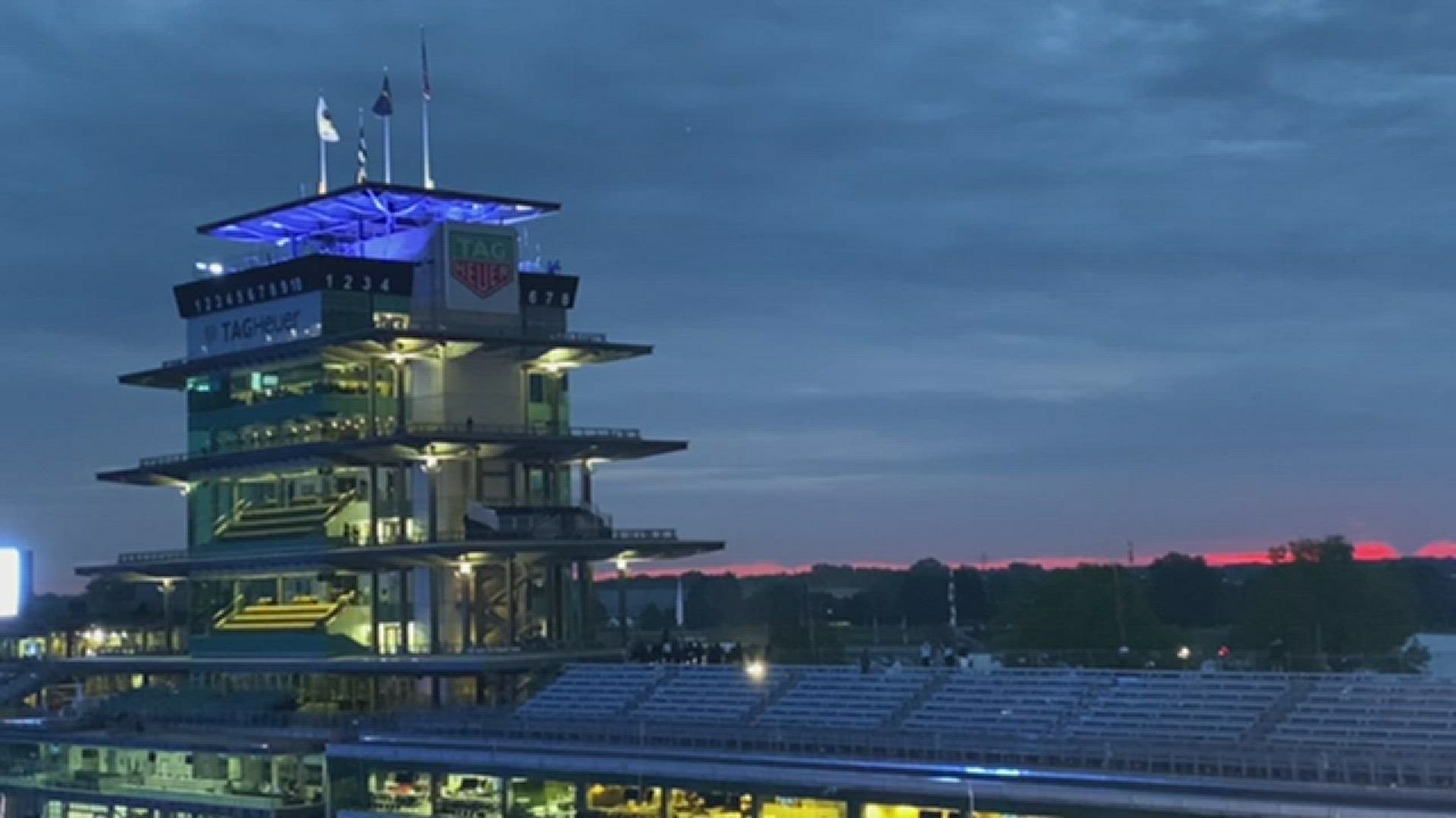 At 6 a.m. on Race Day, a cannon and fireworks welcomed fans to the 107th Running of the Indy 500.
