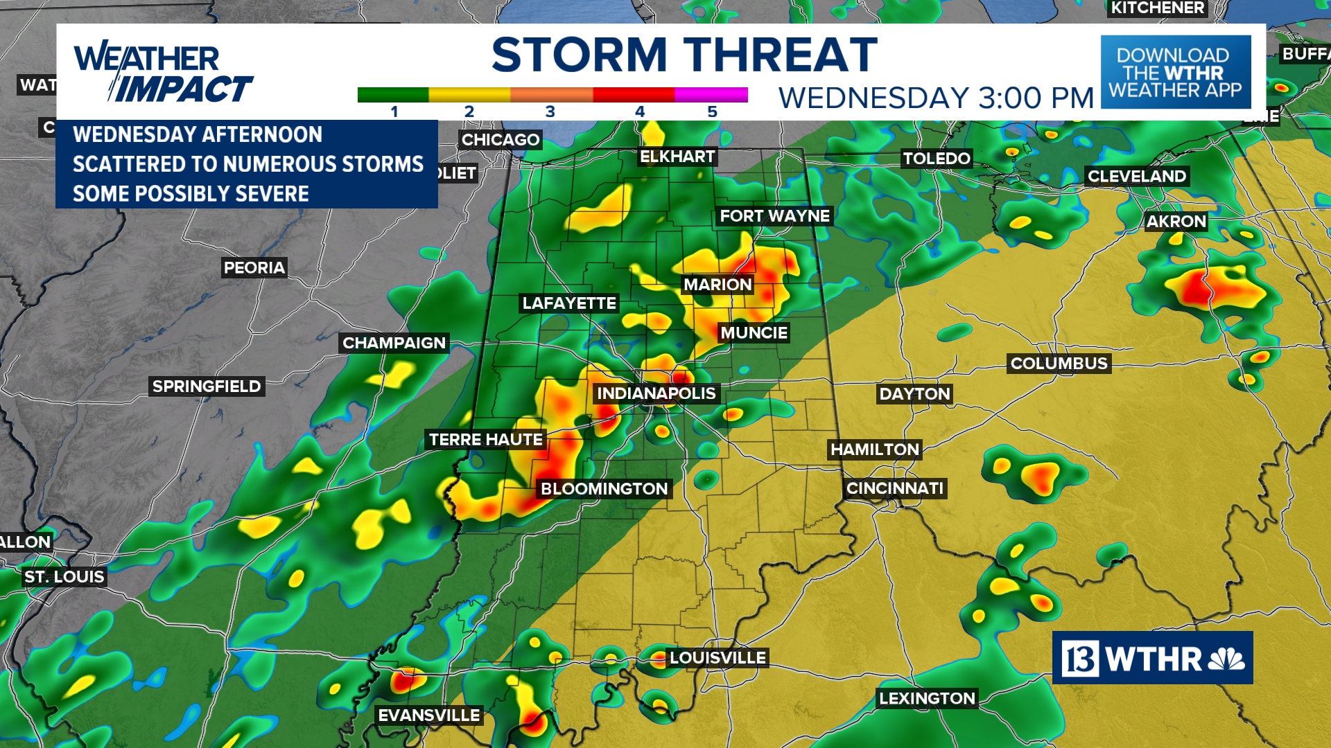 Weather Impact Alert | Severe storm threat Tuesday night into Wednesday ...