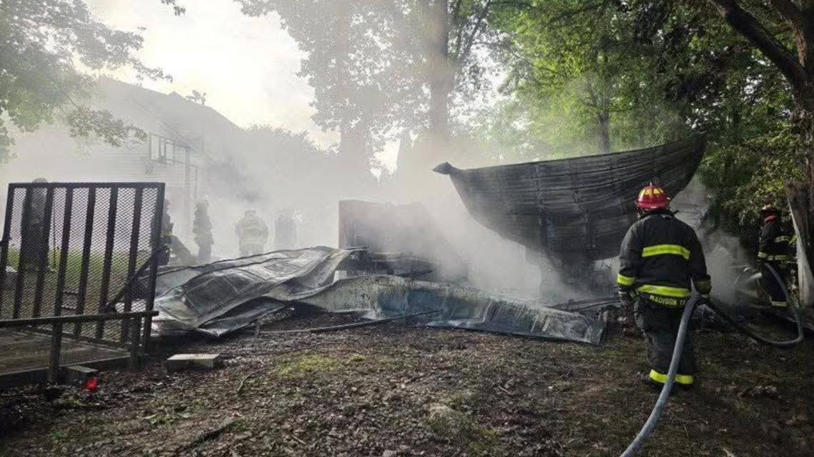 Barn Drive Way Lightning strike believed to have set fire to Mooresville barn | wthr.com