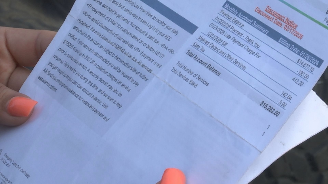 'I couldn't believe what I was seeing' | Indianapolis business owner stunned by $15,000 bill from AES Indiana