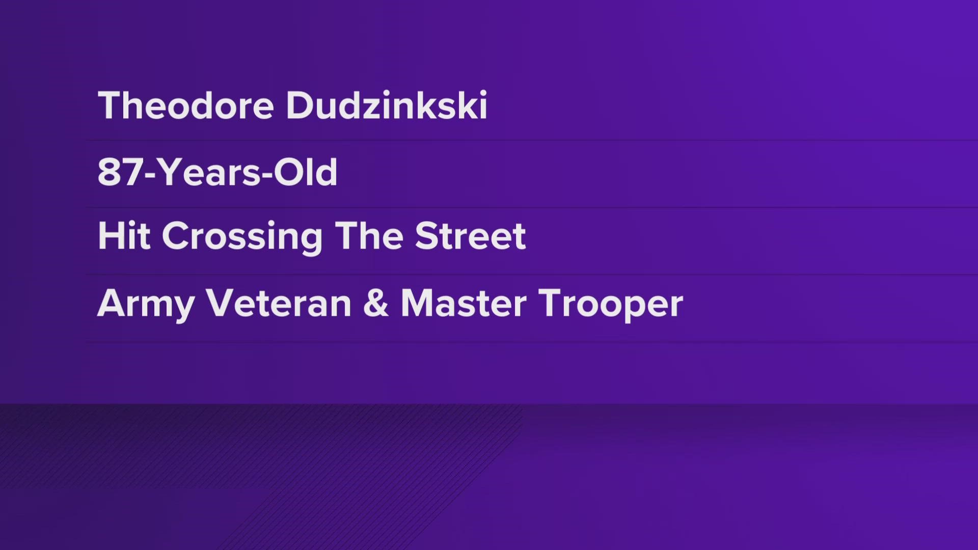 Theodore Dudzinski was a U.S. Army veteran and a master trooper with the Indiana State Police for nearly 33 years, according to his obituary.