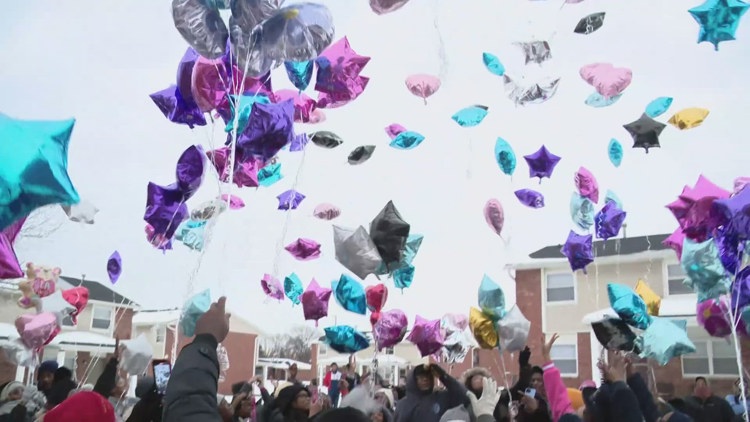 Balloons released at vigil to remember murdered Indianapolis girl