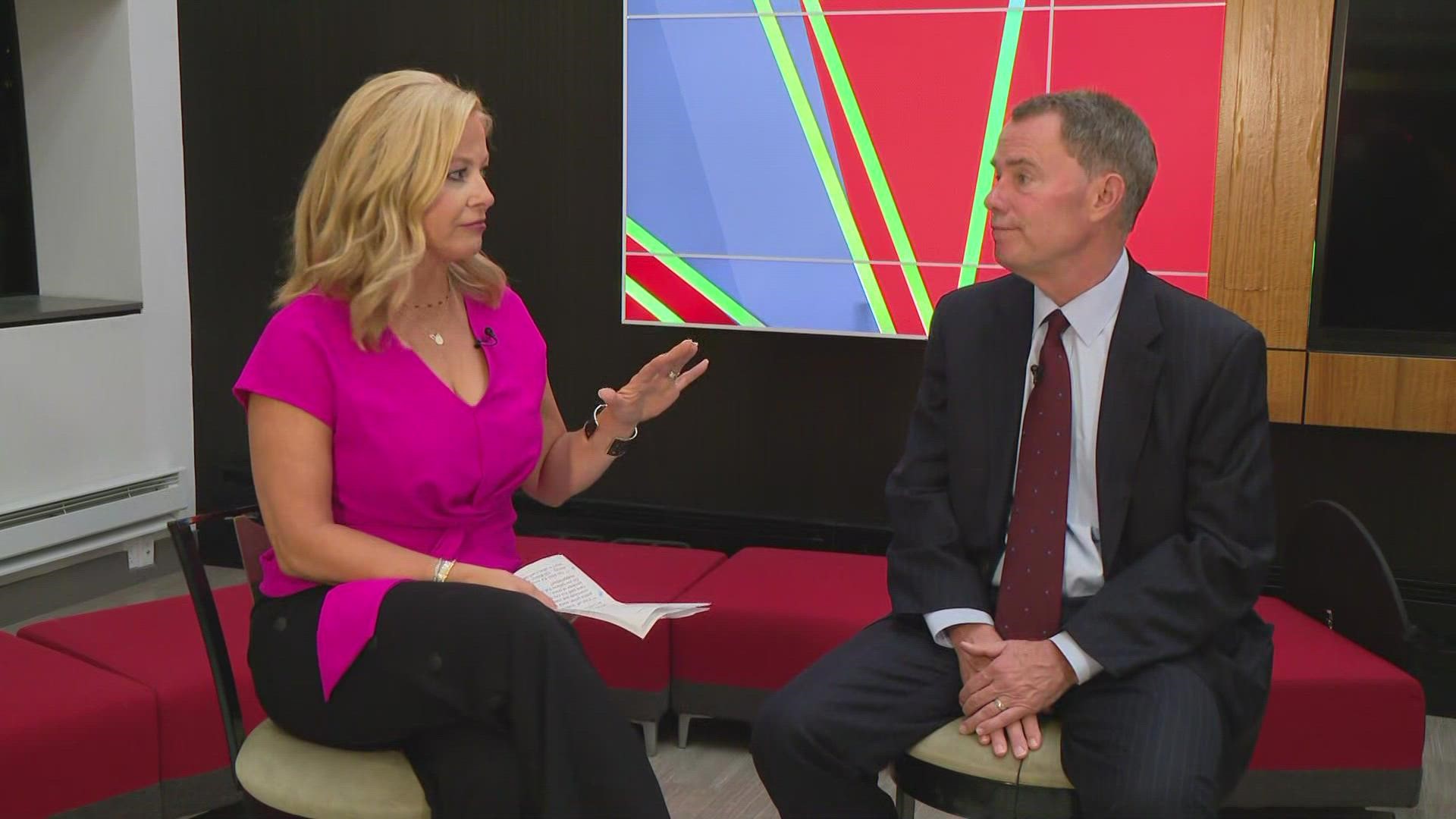13Sunrise anchor Julia Moffitt sits down with Indianapolis Mayor Joe Hogsett to discuss his budget plans to curb violent crime in the state's capital.
