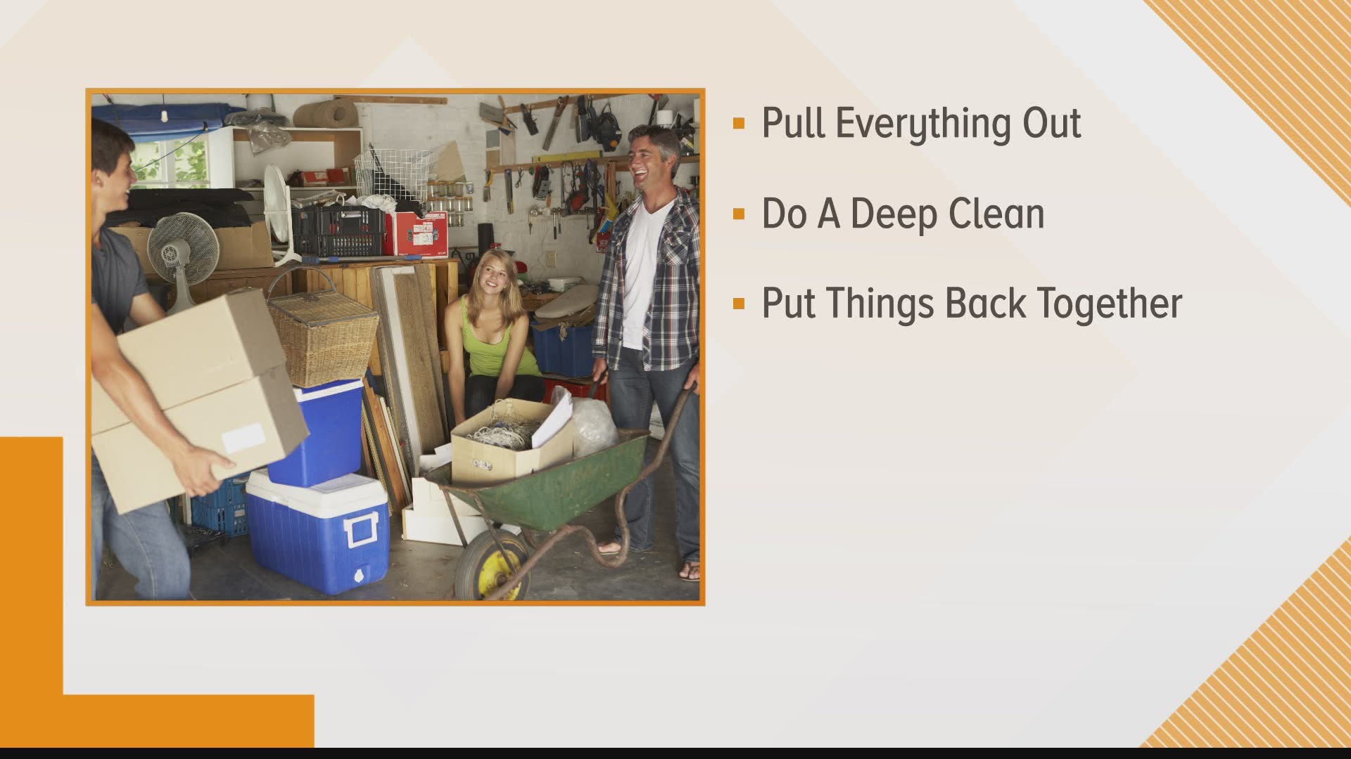 What to keep and and what to pitch? Cherie Lowe shares the best way to clean out and organize your garage.
