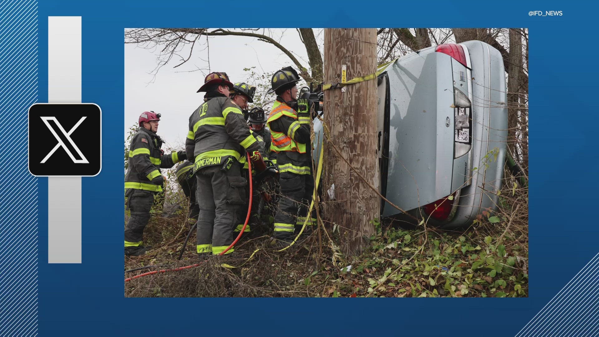 The crash happened near the intersection of North Michigan and Cold Spring roads shortly after noon Tuesday.