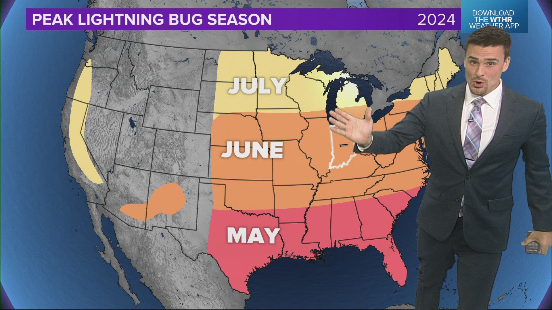 Lightning bugs and fireflies are the same insect, but go by different names across the U.S. They typically peak in early summer but they may be a week or so ahead.