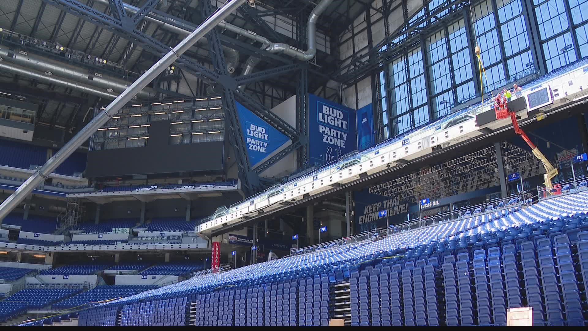 The video boards are getting an upgrade at Lucas Oil Stadium.  Work is expected to be finished before the new season.
