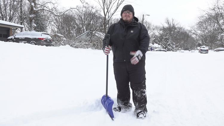 Indy man volunteers to help neighbors dig out of the snow in Broad Ripple