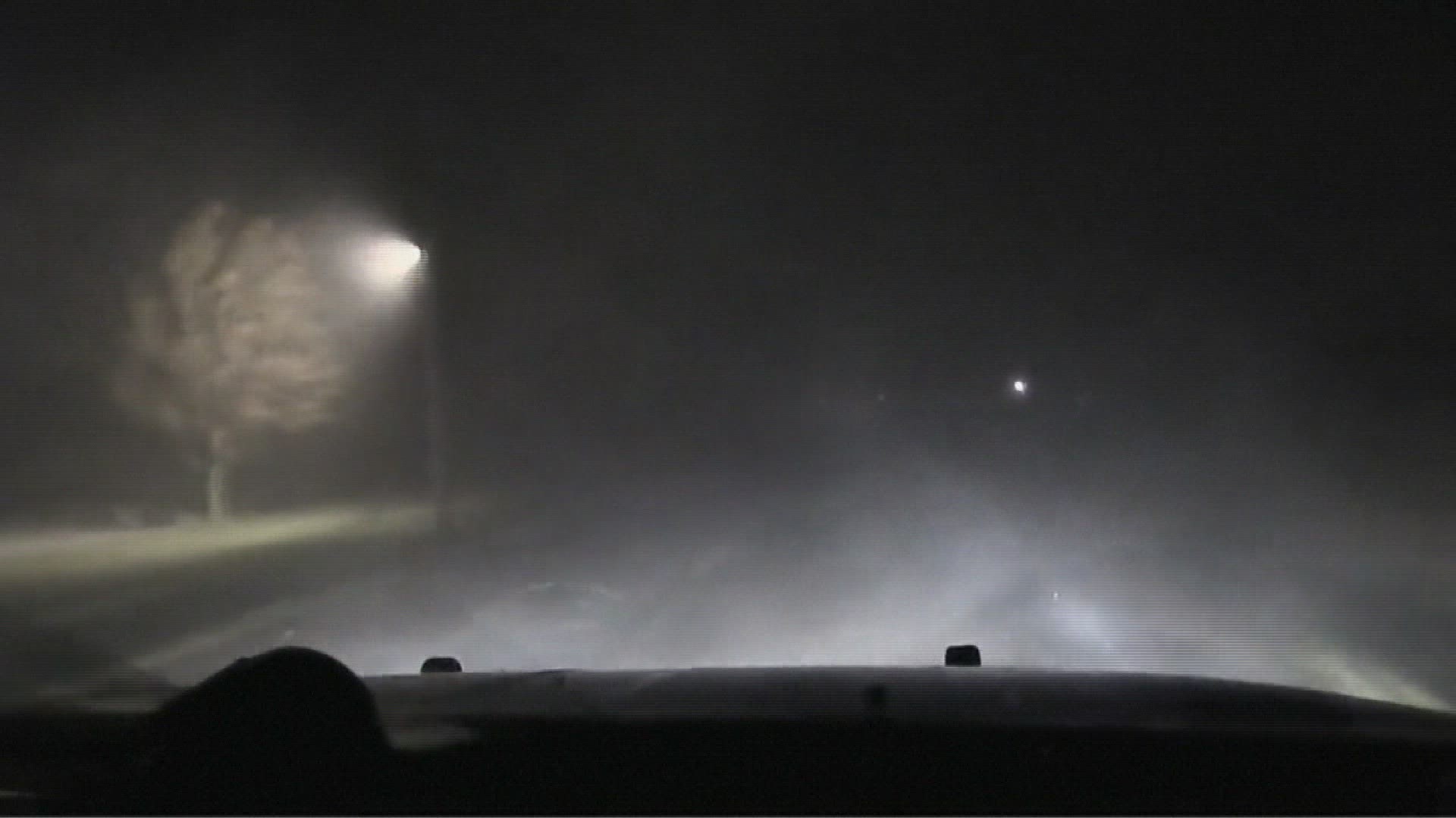 An Allen County deputy's dash cam video recorded an EF-2 tornado on March 31.