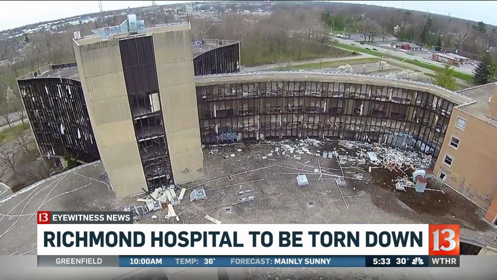 Work begins to demolish old Richmond hospital | wthr.com